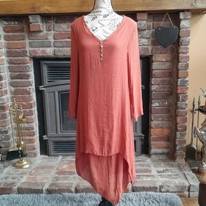 Elegant Rust Maxi Dress